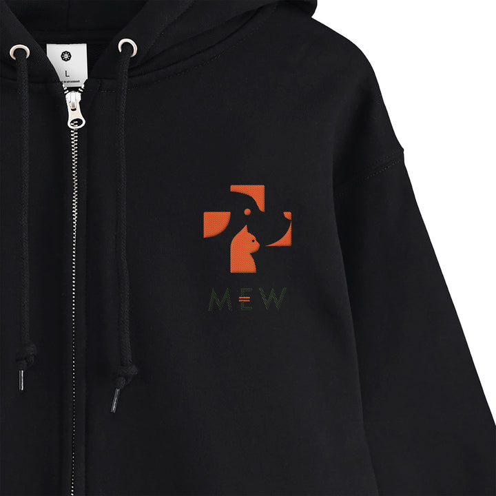 MEW ダブルジップアップ　パーカー black image