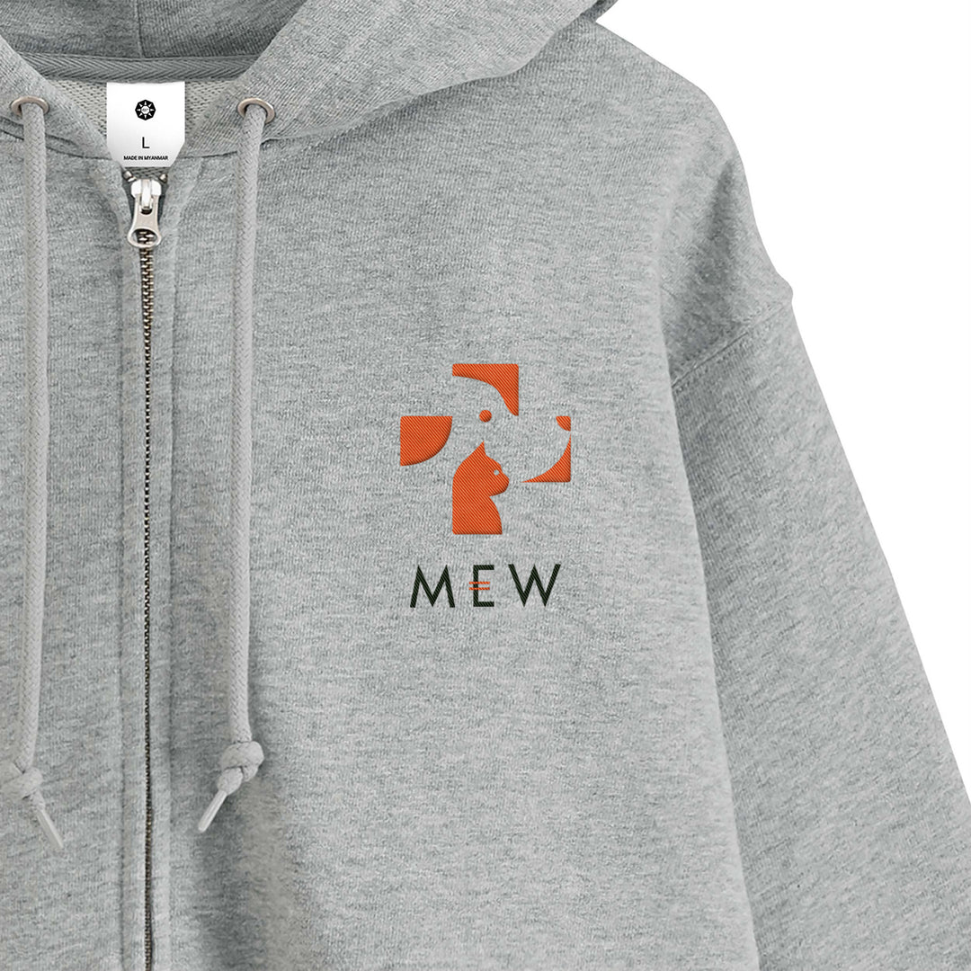 MEW ダブルジップアップ　パーカー gray image