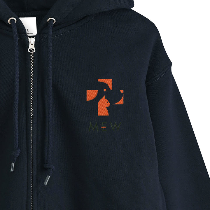 MEW ダブルジップアップ　パーカー navy image