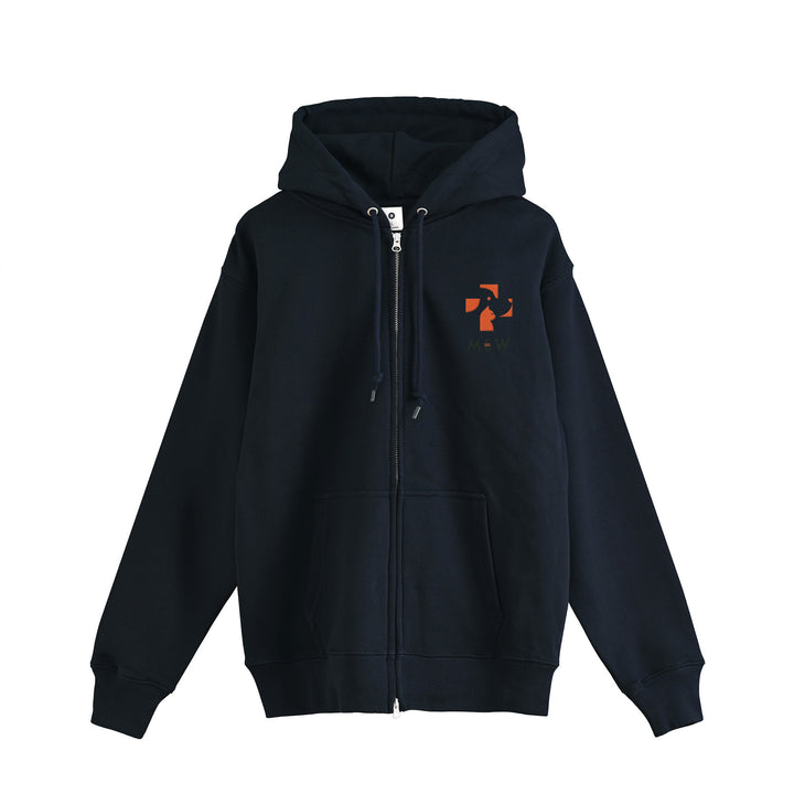 MEW ダブルジップアップ　パーカー navy image