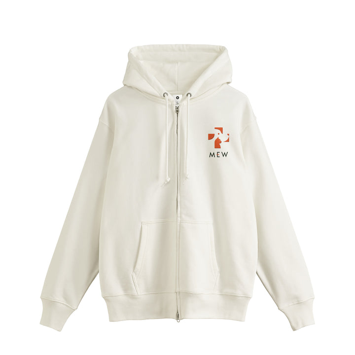 MEW ダブルジップアップ　パーカー white image