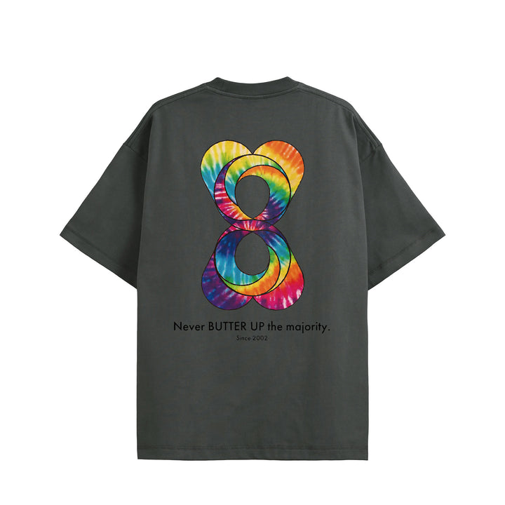 Double Heart 8 tie dye11.3オンスヘビーウェイトTシャツ charcoal image