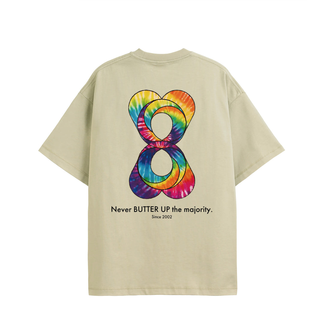 Double Heart 8 tie dye11.3オンスヘビーウェイトTシャツ sand image