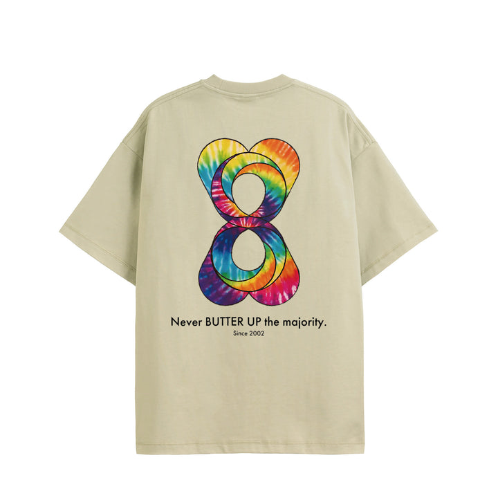 Double Heart 8 tie dye11.3オンスヘビーウェイトTシャツ sand image