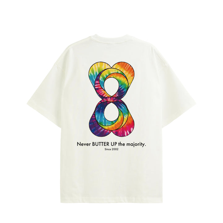 Double Heart 8 tie dye11.3オンスヘビーウェイトTシャツ white image