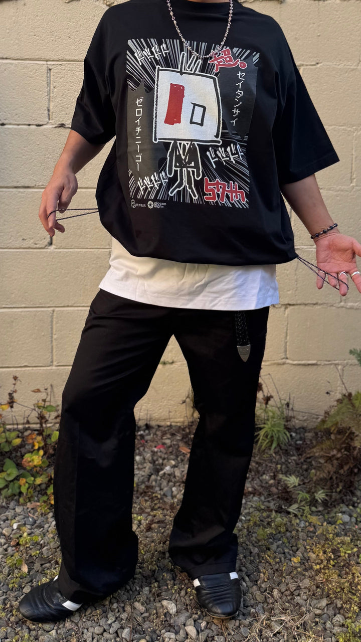 2026 UYAX 57th anniversary T-shirt　MANGA Black