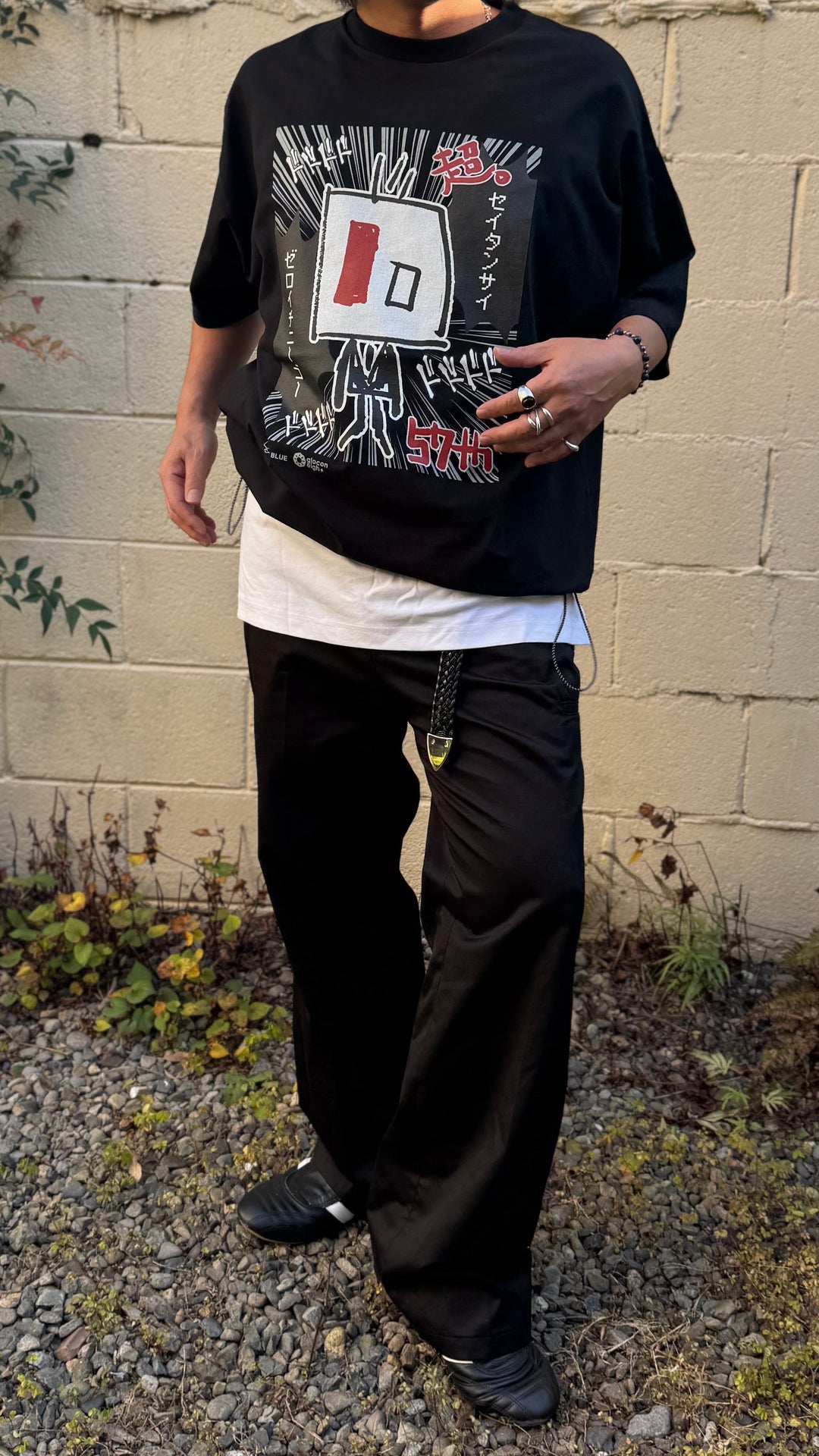 2026 UYAX 57th anniversary T-shirt　MANGA Black