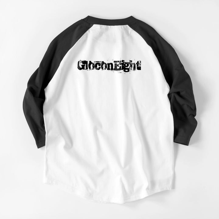 ラグランTシャツ　７分袖 white-x-black image