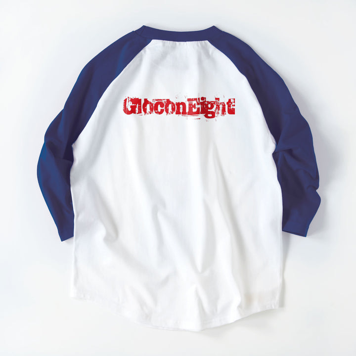 ラグランTシャツ　７分袖 white-x-navy image
