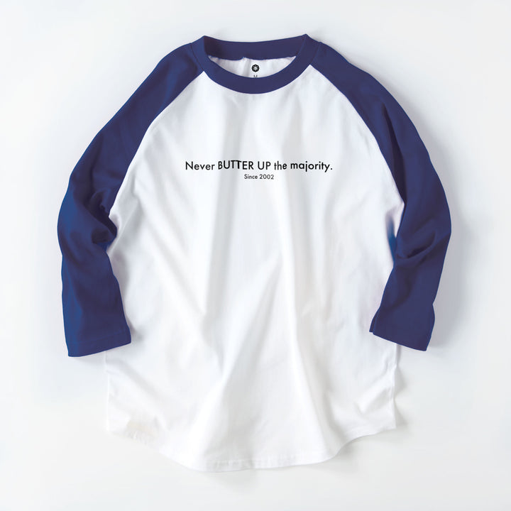 ラグランTシャツ　７分袖 white-x-navy image