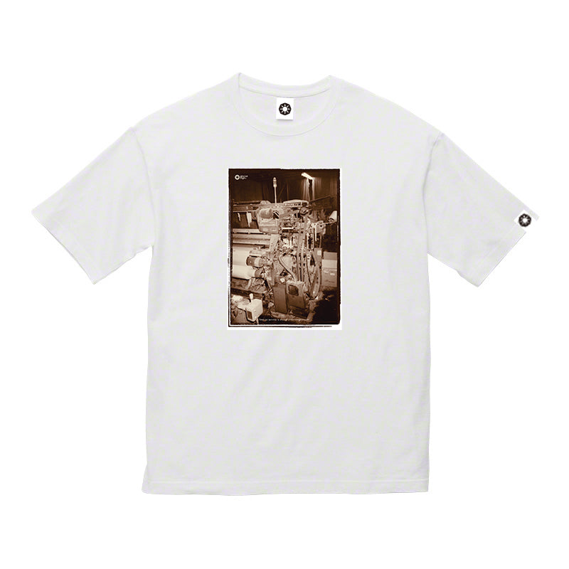 Shuttle loom T SHIRT WHITE